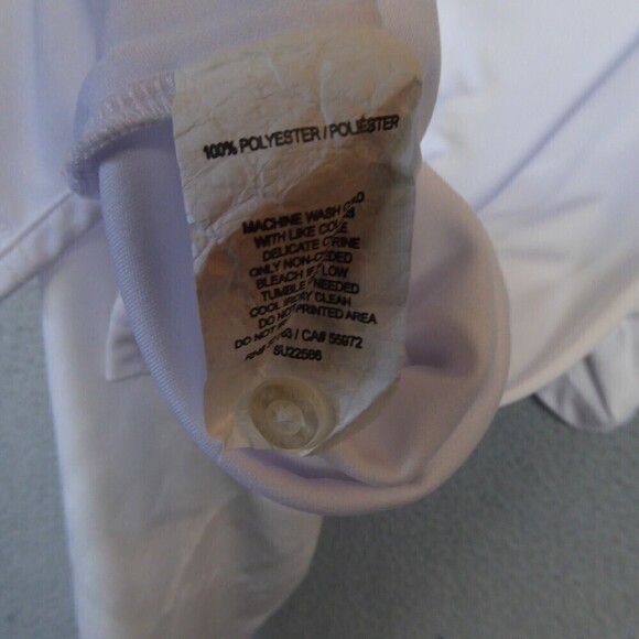 PGA Tour Shirt  Men's Large White Gray Pro Series Polo Short Sleeve Athletic Fit - Picture 9 of 10